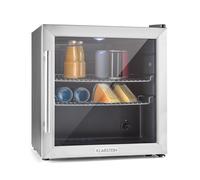 Fridge Refrigerator Tabletop Mini Bar Cooler Hotel Home Glass Door 47L Silver [EEK: E]