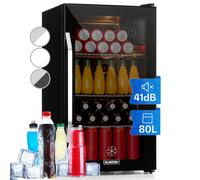 Klarstein Beersafe Reflect 85cm 80L Drinks Fridge with Glass Door Black