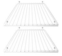 Fridge Shelf for ZANUSSI Adjustable Plastic Coated White Extendable Shelves (Pack of 2)