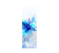Fridge Stickers to Cover Full Doors 3D Blue ice Flower Self Adhesive Refrigerator Door Sticker Professional Vinyl Wallpaper60X180CM