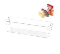 Fridge Storage Basket - Multifunctional Kitchen Cabinet , Clear , Easy to Clean | Practical Design with Stackable Compartments for Snacks Drinks Pudding Or