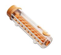 Fridge Storage Ice Cube Maker, Rotating Release Food-Safe Plastic Mold, Leak-Proof Stackable Space-Saving Ice Box for Freezer, Home and Party Use Orange