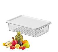Fridge Storage Organiser, Kitchen Organiser with Lid, Stackable and Portable Fridge Organiser for Eggs, Fruits and Vegetables Youding