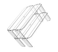 Fridge Storage Racks 2pcs Plastic Organizer Shelf | Multi-purpose Smooth Surface, Tabletop Office Use, Kitchen Supplies Holder, Pair for Ordered Space