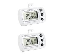 Fridge Thermometer, 2 Pack Digital Refrigerator Freezer Thermometer Waterproof with Large LCD Display Min Max Function 3 Support Methods for Kitchen Restaurants Home Living Room Bedroom