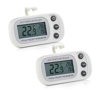 Fridge Thermometer Digital, XPJBKC 2PCS Waterproof Digital Fridge Thermometer UK with Large LCD Display Min/Max °C/°F Function, Freezer Thermometers for Freezer Refrigerator Aquarium
