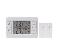 Fridge Thermometer, Wireless Digital Freezer Thermometer with 2 Sensor and Min/Max Alarm, Display Freezer Temperature Monitor Refrigerator Thermometere for Home, Restaurants, Warehouses