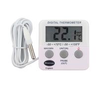 Brannan Digital Fridge Freezer Thermometer With Temperature Warning Alarm and Max Min - Fridge Temperature Thermometer To Monitor Chilled Food Storage