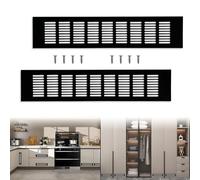 Fridge Vent Cover 2pcs 80x400mm Aluminium Alloy Air Grille for Kitchen