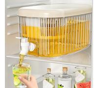 Fridge Water Dispenser, 5.5L Fruit Infusing Drink Dispenser with Tap, Leak-Proof Cold Drink Juice Beverage Dispensers, Reusable Fruit Teapot with Faucet for Juice, Iced Tea, Lemonade