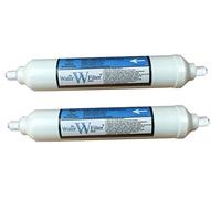 Fridge Water Filters Compatible GE, LG, Samsung, Daewoo, Bosch External Inline Filters Quickfit Pushfittings 2 Pack