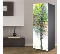 Fridge Wraps Kitchen Fridge Skins - Full Door Covers, Wall Stickers for Kitchen Decal, Colored Tree