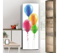 Fridge Wraps Kitchen Fridge Stickers Cover Full Doors, Fridge Sticker Full Covering Door Fridge Covers Skins Wall Stickers for Kitchen Decal, Color Balloon Blue Yellow