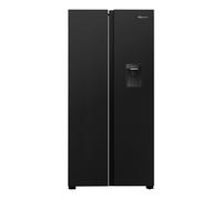 Fridgemaster 439 Litre Side-by-Side American Fridge Freezer - Black