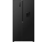 Fridgemaster American Fridge Freezer - Black - E Rated