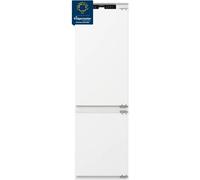 Fridgemaster MBC55252NE Wifi Connected 177cm High 60/40 Integrated No Frost Fridge Freezer with Sliding Door Fixing Kit - White - E Rated, White
