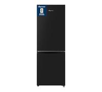 Fridgemaster MC50165EB 50cm Freestanding 60/40 Fridge Freezer - 175-litre capacity with Crisper box - Reversible Door - LED Lighting- 4 Star Freezer Rating - Black - E Rated