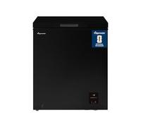 Fridgemaster MCF142EB 142L Chester Freezer 4 Star Freezer Rating - 55.9D x 62.5W x 85.4H cm Black with Recessed Handle - E Rated