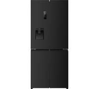 Fridgemaster MQ79460DB Total No Frost American Fridge Freezer - Black - D Rated, Black