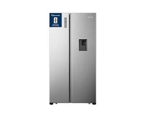 Fridgemaster Ms91520Des 90Cm Wide, Side-By-Side, American-Style Fridge Freezer Ilver