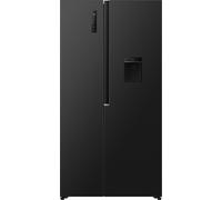 Fridgemaster MS91558DEB Total No Frost American Fridge Freezer - Black - E Rated, Black