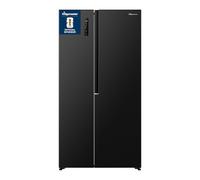 Fridgemaster MS91558EB 544L Side by Side American Fridge Freezer, Freestanding, Total No Frost, Multi Air Flow System, Inverter Compressor, Fast Freeze, Black, E Rated