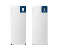 Fridgemaster MTL55242E 143cm Tall Fridge with MTZ55153E 143cm Tall Upright Freezer - White