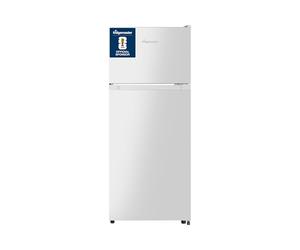 Fridgemaster MTM48120E 48cm Freestanding Top Mounted Fridge Freezer - 124-litre capacity with Adjustable Thermostat - Reversible Door - LED Lighting- 4 Star Freezer Rating - White