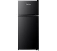 Fridgemaster MTM48120EB 48cm Freestanding Top Mounted Fridge Freezer - 124-litre capacity with Adjustable Thermostat - Reversible Door - LED Lighting- 4 Star Freezer Rating - White - E Rated
