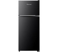 Fridgemaster MTM48120EB 48cm Freestanding Top Mounted Fridge Freezer - 124-litre capacity with Adjustable Thermostat - Reversible Door - LED Lighting- 4 Star Freezer Rating - White - E Rated