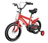 Fridgestea 14 Inch Kids Bike, Universal Bicycle for Children with Stabilisers, Bell, Mudguard, Chain Cover, Gift for Boys Girls of 2-4 Years Old, Max Load 50 KG (Red)