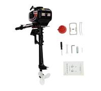 Fridgestea 2 Stroke 3.5HP Outboard Motor, 52CC Petrol Boat Engine, Water Cooling Trolling Motor, CDI Ignition System for Inflatable Boats, Fishing Boats, Dinghies, Kayaks