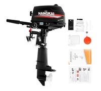 Fridgestea 2 Stroke 6HP Outboard Motor, 102CC Petrol Engine, Water Cooling Trolling Motor, CDI Ignition System, Short Shaft for Kayaks, Fishing Boats, Inflatable Boats, Dinghies