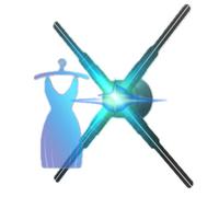 Fridgestea 3D Hologram Fan Projector, 52cm / 20.5inch Holographic Display, 552 LED Beads, 1600x552 High Resolution, WiFi & APP Control, for Advertising, Events, Entertainment