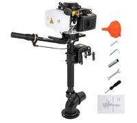 Fridgestea 4 Stroke 4HP Outboard Motor, 55CC Petrol Boat Engine, Air Cooling Trolling Motor, CDI Ignition System, Short Shaft for Inflatable Boats, Fishing Boats, Dinghies, Kayaks