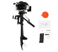 Fridgestea 4 Stroke 4HP Outboard Motor, 55CC Petrol Boat Engine, Air Cooling Trolling Motor, CDI Ignition System, Short Shaft for Inflatable Boats, Fishing Boats, Dinghies, Kayaks