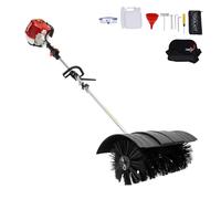 Fridgestea 52CC 2 Stroke Petrol Broom, 2.3 HP Handheld Nylon Brush Sweeper Cleaner for Driveway Snow Cleaning Sweeping Lawn Mowing