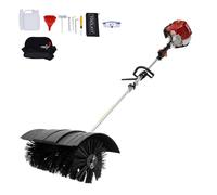 Fridgestea 52CC 2 Stroke Petrol Powered Sweeper, Handheld Nylon Brush Broom Cleaner for Driveway Snow Grass Cleaning Sweeping Lawn Mowing