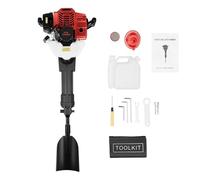 Fridgestea 52CC 2-Stroke Petrol Tree Digger, 1900W Portable Garden Digging Machine with Shovel, Petrol Hand Digger Kit for Soil Application