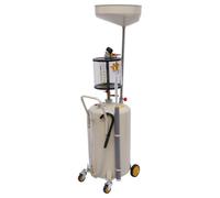 Fridgestea 80L Waste Oil Drain Tank with Measuring Cup, Portable Air Operated Oil Change Drainer Container with Wheels, Fluid Fuel Transfer Drainage for Auto Oil Removal