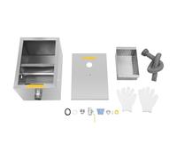 Fridgestea Commercial Grease Trap - 20L, Stainless Steel Fat Oil Water Separator, Under Sink Grease Trap with Four Stages of Filtration with 35×25×23cm for Restaurant/Kitchen/Takeaway/Factory/Hotel