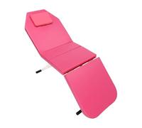 Fridgestea Portable 3-Section Folding Massage Bed, Beauty Chair Therapy Table Salon Couch Recliner with Breathing Sinkhole Pillow Headrest for SPA Tattoo Treatment (Pink)