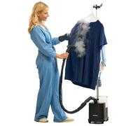Fridja f1600 Commercial Clothes Steamer - Powerful 2200W Premium Garment Steamer Machine - Dual Steam Settings & 4L Water Tank for Rapid Wrinkle Release - Suitable for All Fabrics - Matt Black