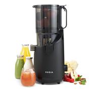 Fridja f2500 Self-Feeding Juicer Machine - Premium Whole Fruit Masticating Slow Juicer - 135mm Feeding Chute, 250W - Cold Press Juice & Nut Milk Extraction - Full-Size - Matte Black [Energy Class A++]