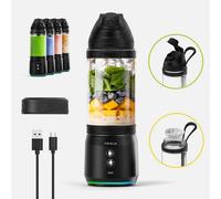 Powerful 240W Portable Blender, USB-C Rechargeable, Leakproof & Compact | 700ml BPA-Free Bottle, 6-Leaf Serrated Blades, Perfect for Smoothies, Protein Shakes, Ideal for Travel, Gym - Fridja F500
