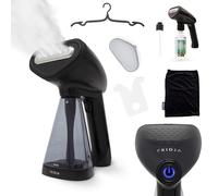 Fridja Powerful Handheld Clothes Steamer, 1500W Portable Hand Held Garment Steam Iron for Fabric, Easy to Use, Perfect for Home and Travel f10 (Black) F-10
