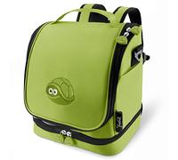 fridoli Toniebox bag backpack, battery charging in the bag, up to 20 Tonie figures, all accessories tidy, Tonie bag, Green, Mittelgroße, Designer
