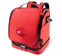 fridoli Toniebox bag backpack, battery charging in the bag, up to 20 Tonie figures, all accessories tidy, Tonie bag, red, Mittelgroße, Designer