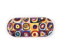 Fridolin 18748 Kandinsky Squares and Concentric Circles Glasses Case Metal 16 x 6.5 x 2.8 cm Multi-Coloured