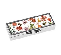Fridolin 7 Day Pill Box - Maria Sibylla Merian - Size: 10.1 x 3.50 x 1.70 cm